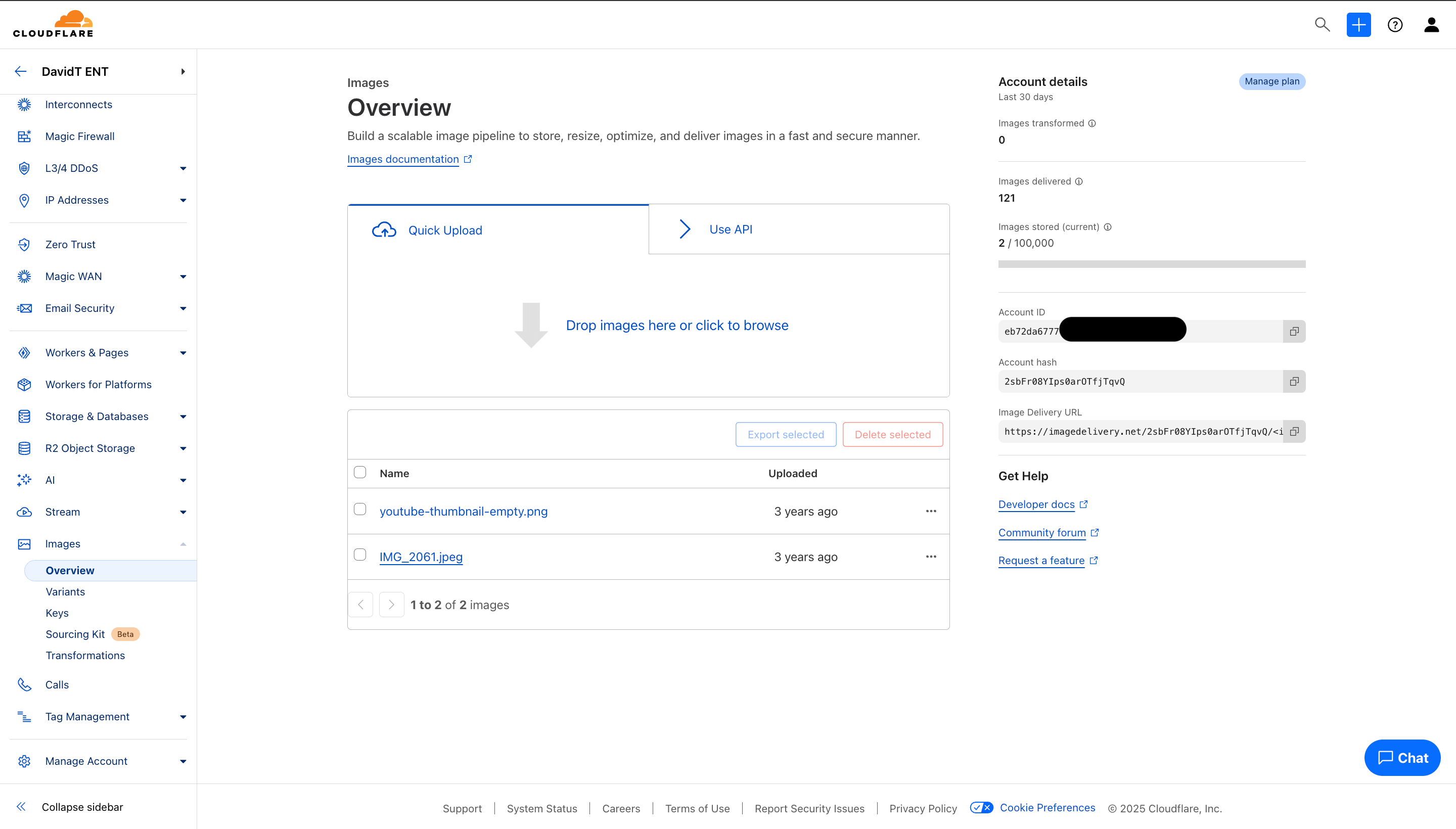 Cloudflare Images Dashboard